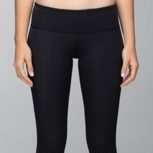 black polka dot lululemon wunder under crops